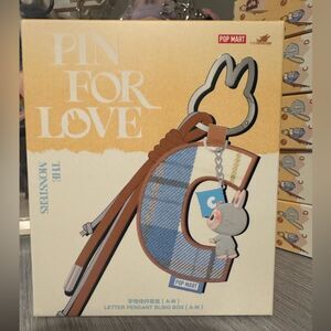 PopMart Labubu The Monsters Pin For Love Series Letter Pendant - Letter G